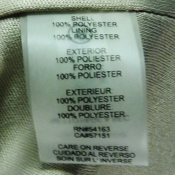 Calvin Klein Taupe Full Pleated Front Bubble Hem Sleeveless Career Top Large EUC - Picture 11 of 12